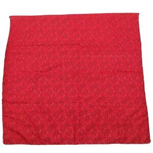 Wamsutta Paisley Red Black White Scarf Square 20"